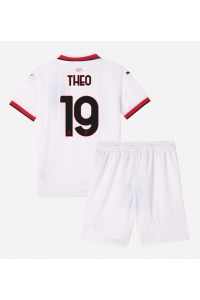 Fotbalové Dres AC Milan Theo Hernandez #19 Dětské Venkovní Oblečení 2024-25 Krátký Rukáv (+ trenýrky)